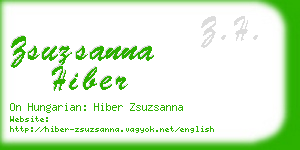 zsuzsanna hiber business card